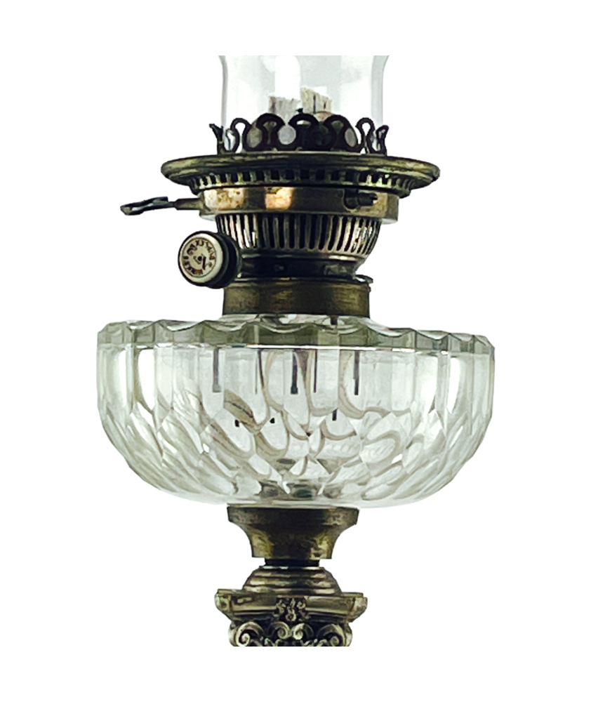 Complete Column Oil Lamp with No 2 Hinks Burner John Moncrieff Ltd